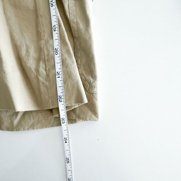 Theory Womens Saffron B Blazer Linen Long Sleeve Button Front Career Tan Small - Picture 7 of 8